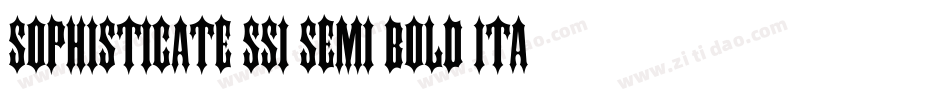 Sophisticate SSi Semi Bold Italic字体转换